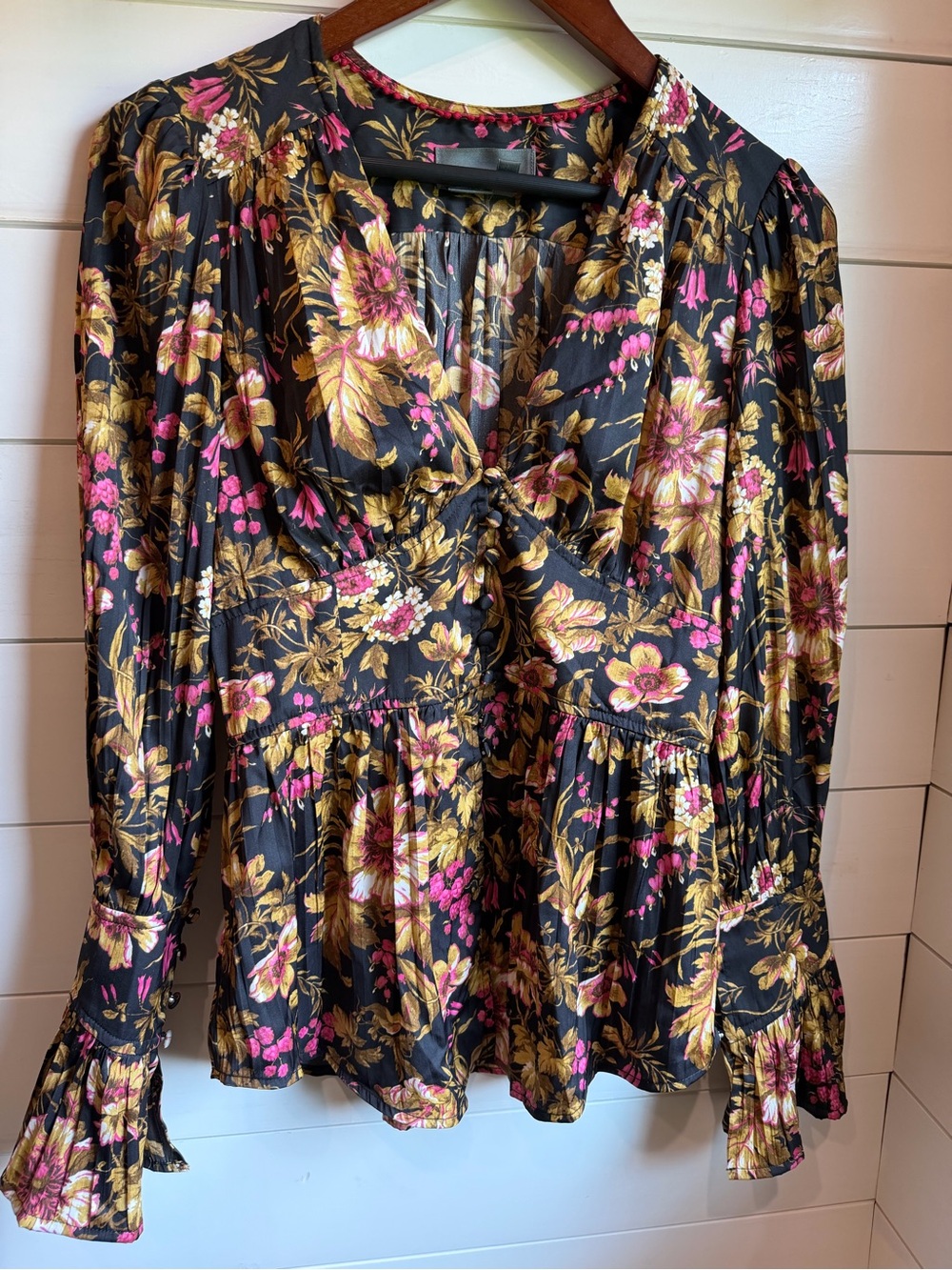 Anthropologie Floral Blouse